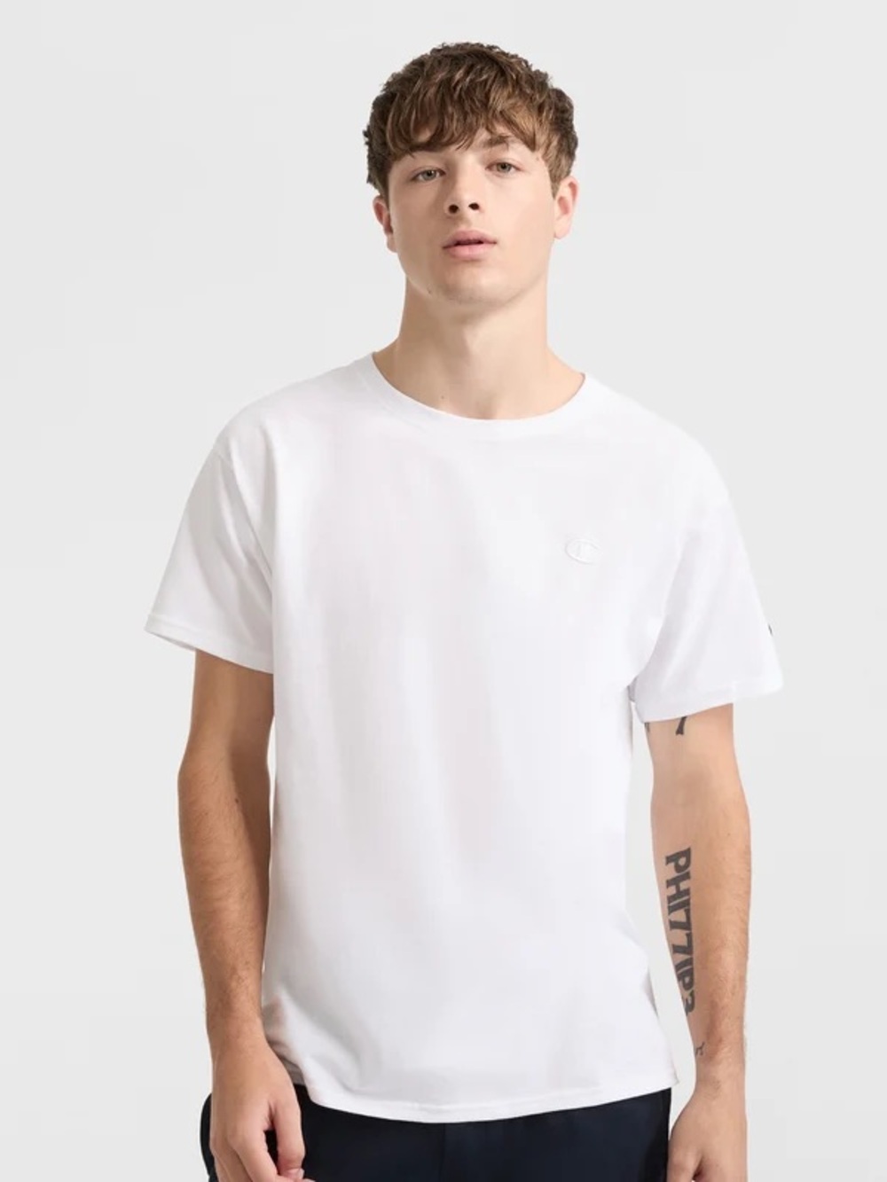 Champion White Short Sleeve Crew Tee